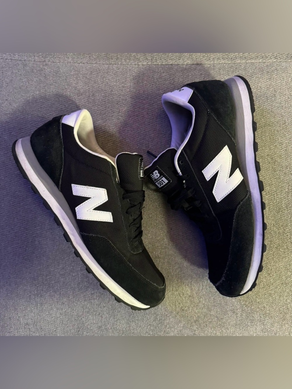 New Balance Black and White Men’s 501 Classic Sneakers
